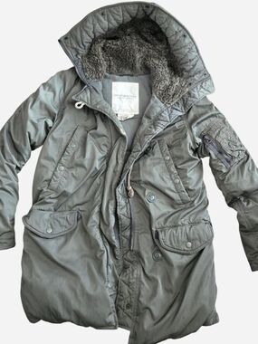 Denim & Supply Ralph Lauren Olive Utility Parka with Sherpa Hood